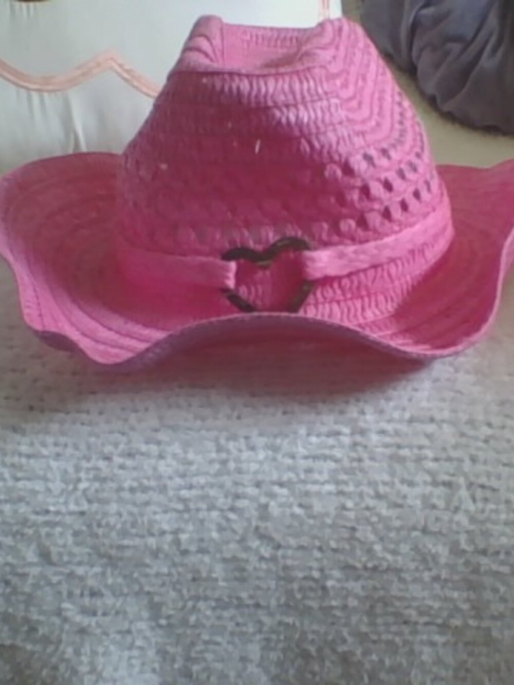 Peter Grimm Cupid Pink Straw Cowboy Hat - Picture 4 of 6